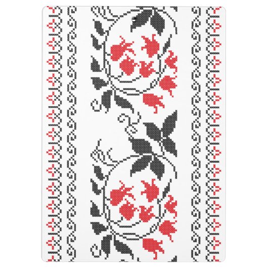 Rood tulppatroon klembord (Achterkant)