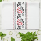 Rood tulppatroon theedoek (Gevouwen)
