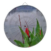 Rood Tulps Blue Lake Arrowiad water Dartbord (Voorkant)