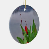 Rood Tulps Blue Lake Arrowiad water Keramisch Ornament (Rechts)