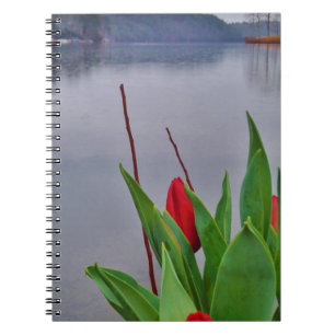 Rood Tulps Blue Lake Arrowiad water Notitieboek