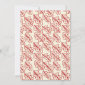 Rood & Turquoise Land Bruiloft Receptie Menu Kaart (Achterkant)