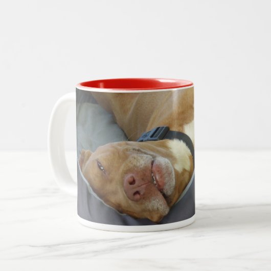 Rood Tweekleurige Koffiemok (Voorkant links)