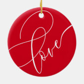 Rood twintigste Jubileum 20ste bruiloft Keramisch Ornament (Achterkant)