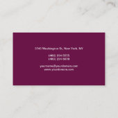 Rood Tyrisch Paars hedendaags Visitekaartje (Achterkant)