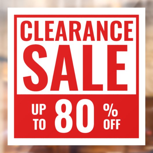 Rood uitgebreide eBay Verkoop winkelvenster Versne Raamsticker (Vel 2)