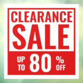 Rood uitgebreide eBay Verkoop winkelvenster Versne Raamsticker (Vel 3)