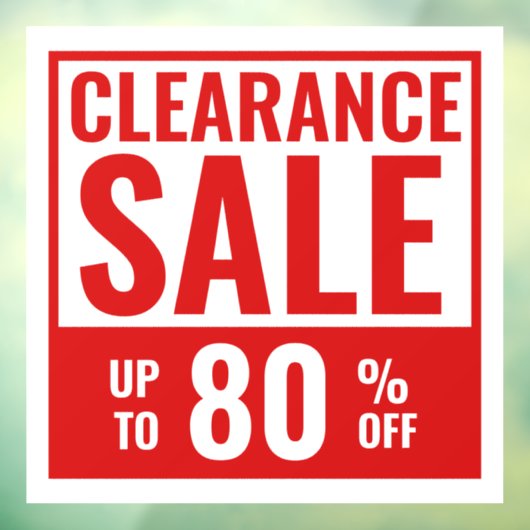 Rood uitgebreide eBay Verkoop winkelvenster Versne Raamsticker (Vel 3)