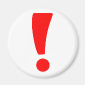 Rood uitroepteken magneet (Voorkant)