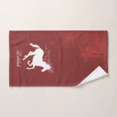 Rood Unicorn persoonlijke dodenset Bad Handdoek (Handdoek)