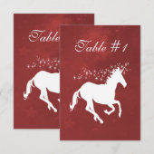 Rood Unicorn Weddenschappen Kaart (Voorkant / Achterkant)