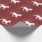 Rood UNICORN Wrapping Paper Cadeaupapier (Hoek)