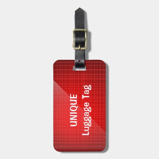 Rood uniek, aangepast Bagagelabel (Voorkant verticaal)