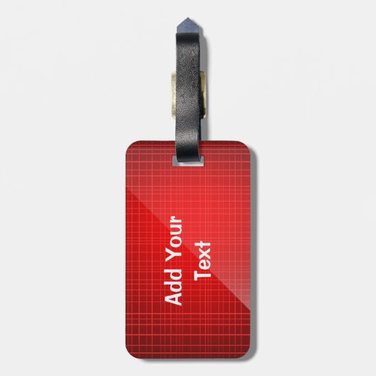 Rood uniek, aangepast Bagagelabel (Achterkant verticaal)