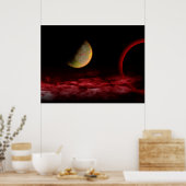 Rood universum poster (Keuken)