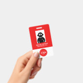 Rood V1-werknemerssegment Badge (Handheld)