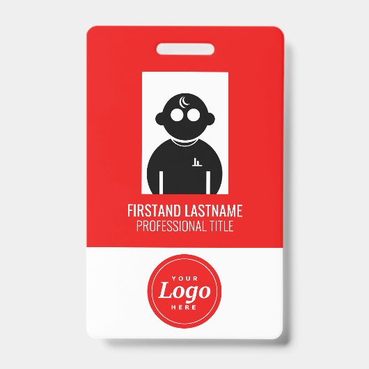 Rood V1-werknemerssegment Badge (Front)