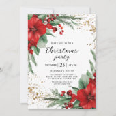 Rood Vakantie Groen Kerstfeest Kaart (Voorkant)