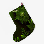 Rood Vakantie Kerstmis Groen Bloemen Kous Grote Kerstsok (Achterkant (Hangend))