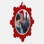 Rood vakantiekader ornament kaart (Rechts)