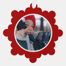 Rood vakantiekader ornament kaart