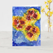 Rood van Bloemen ~- Wenskaart Kaart (Gele Bloem)