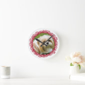 Rood van de de douanefoto van de bessenkroon het ronde klok (Huis)