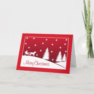 Rood van de Scène van de Sneeuw van de Ar van Feestdagen Kaart