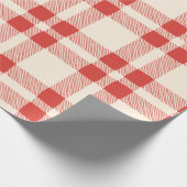  rood van witte kerst cadeaupapier (Hoek)