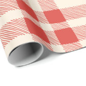  rood van witte kerst cadeaupapier (Rol Hoek)