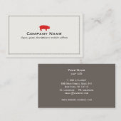 Rood Varken Barbecue Varkensvarken Visitekaartje (Voorkant / Achterkant)