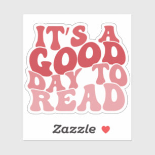 Rood veelkleurig Het is een goede dag om vinyl te Sticker