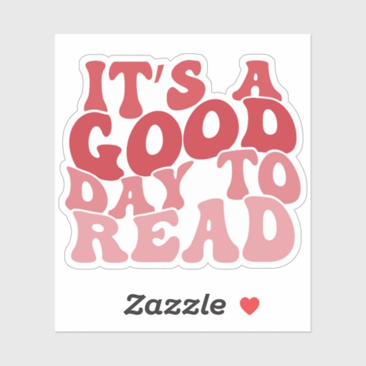 Rood veelkleurig Het is een goede dag om vinyl te Sticker (Vel)