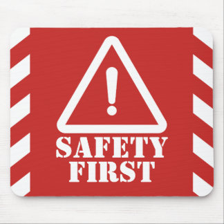 Rood veiligheid eerst muismat