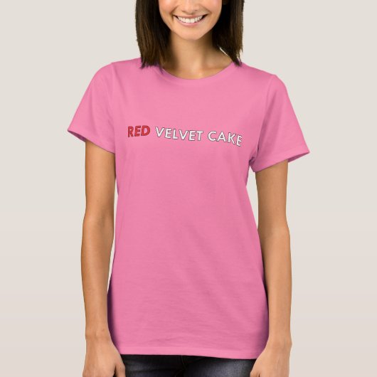 Rood Velvet Cake t-shirt (Voorkant)