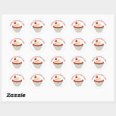 Rood Velvet Cupcake Valentijnsdag Sticker (Vel)