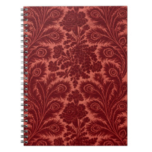 Rood Velvet Tapestry Spiral Notitieboek