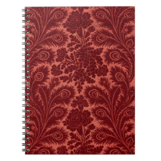  Rood Velvet Tapestry Spiral Notitieboek