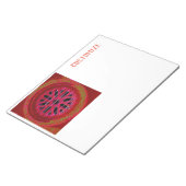 Rood venster mandala Thunder_Cove Notitieblok (Schuin)