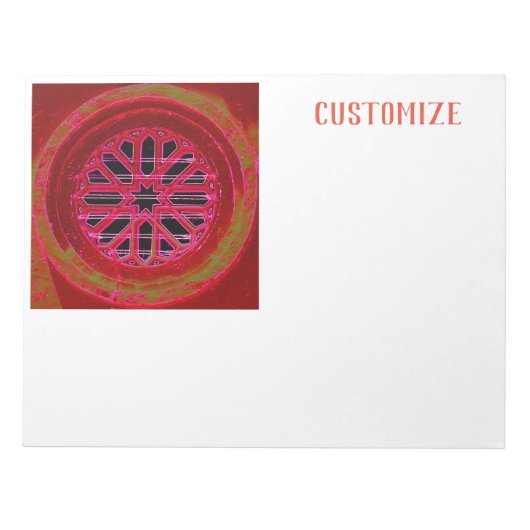 Rood venster mandala Thunder_Cove Notitieblok (Voorkant)