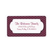 Rood Ventilatorpatroon met Wit Lijst Etiket (Voorkant)