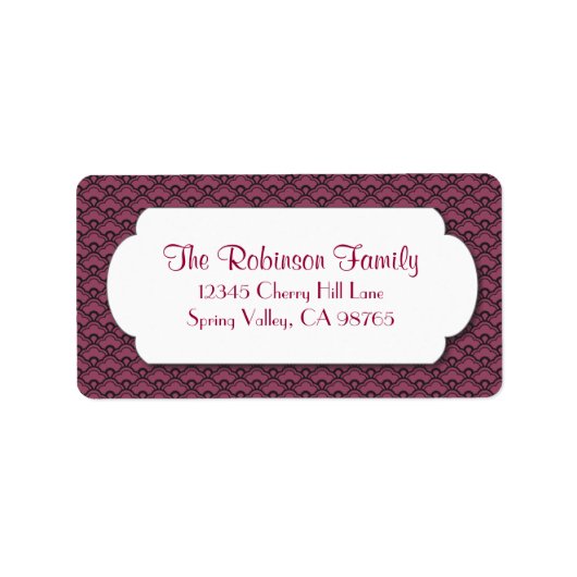 Rood Ventilatorpatroon met Wit Lijst Etiket (Voorkant)