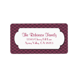 Rood Ventilatorpatroon met Wit Lijst Etiket