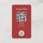 Rood verbind met ons QR-code Visitekaartje (Voorkant)