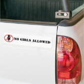 Rood verbod op gebarentaal Vrouw met handen op heu Bumpersticker (Op Truck)