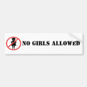 Rood verbod op gebarentaal Vrouw met handen op heu Bumpersticker (Voorkant)