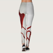 Rood verfeffect leggings (Achterkant)