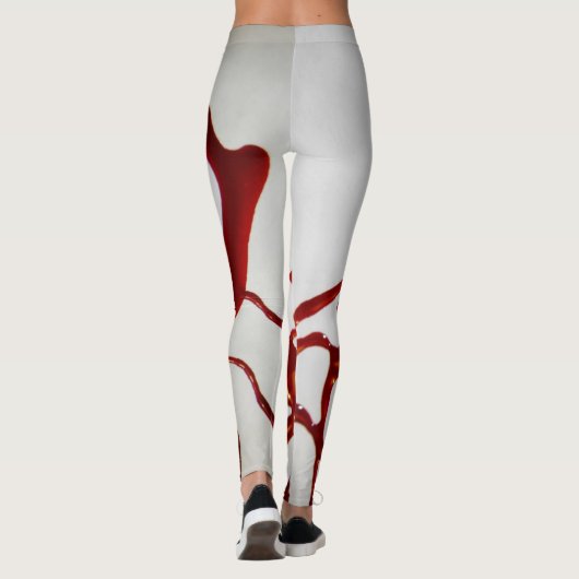 Rood verfeffect leggings (Achterkant)