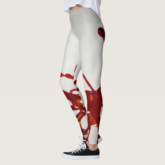 Rood verfeffect leggings (Links)