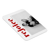 Rood Verheug je Vette Typografie Moderne Foto Kers Magneet (Rechterzijde)